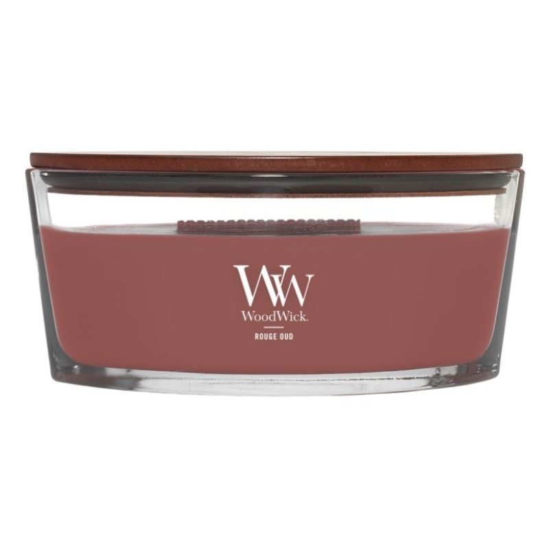 WoodWick Rouge Oud bougie en cire Autres Rouge, Transparent, Bois 1 pièce(s)
