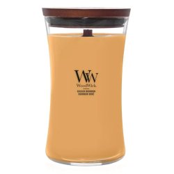 Woodwick Scented Candle with Crackling Wick Golden Bourbon Large
