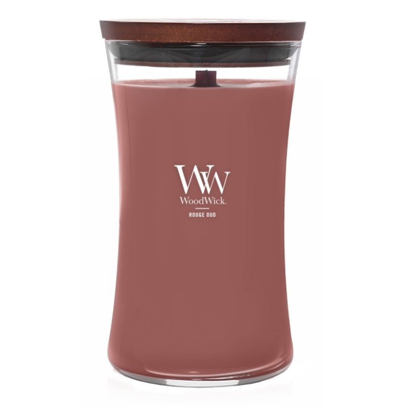 Woodwick Scented Candle with Crackling Wick Large Hourglass Rouge Oud