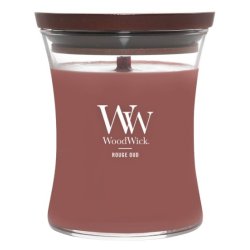 WoodWick Rouge Oud wax candle Other Red, Transparent, Wood 1 pc(s)