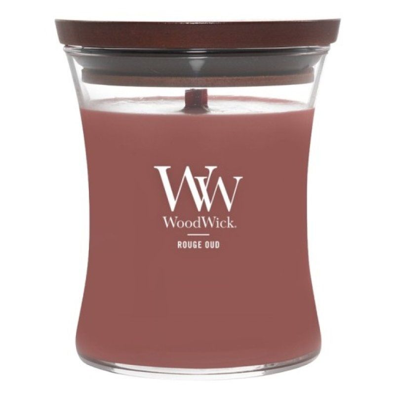 WoodWick Rouge Oud wax candle Other Red, Transparent, Wood 1 pc(s)