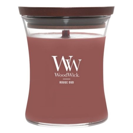 WoodWick Rouge Oud bougie en cire Autres Rouge, Transparent, Bois 1 pièce(s)