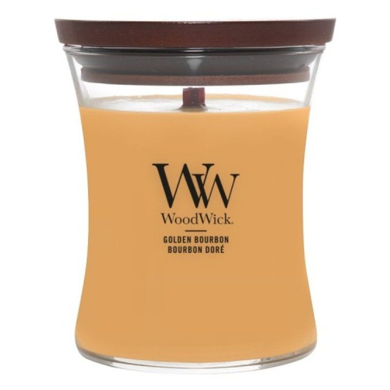 WoodWick Golden Bourbon bougie en cire Autres Transparent, Bois, Jaune 1 pièce(s)