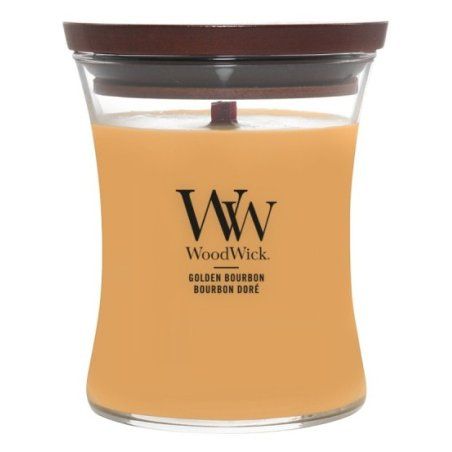 WoodWick Golden Bourbon bougie en cire Autres Transparent, Bois, Jaune 1 pièce(s)