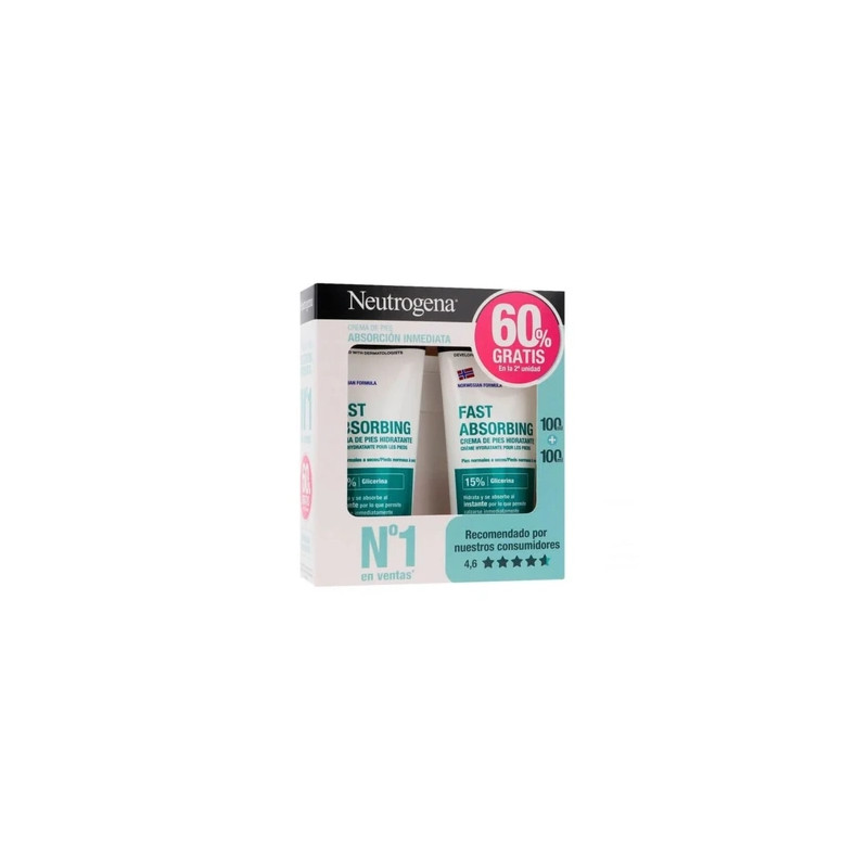 Neutrogena Immediate Absorption Foot Cream 2x100ml
