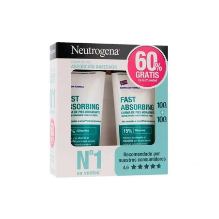 Neutrogena Immediate Absorption Foot Cream 2x100ml