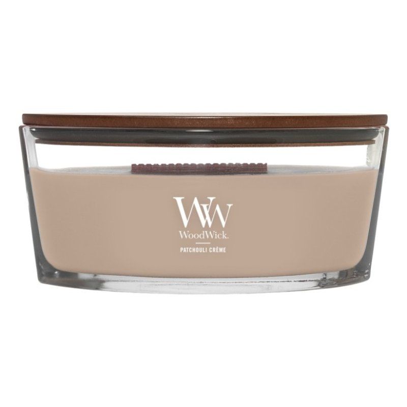 WoodWick Patchouli Creme wax candle Other Brown, Transparent, Wood 1 pc(s)