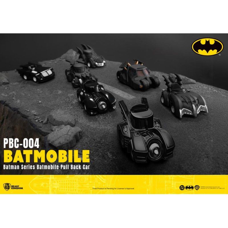 DC - Batman series Batmobile Pull Back Car - Set 6 Fig. Blind Box 5cm