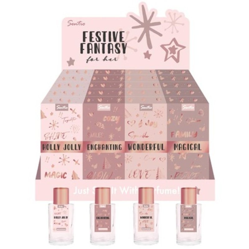 Sentio Christmas Pink Eau De Parfum 50ml - Assorted Scents: Wonderful, Holly Jolly, Magical, Enchanting