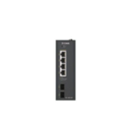 D-Link 6-Port Gigabit Industrial PoE Unmanaged Switch with 2 x SFP Ports