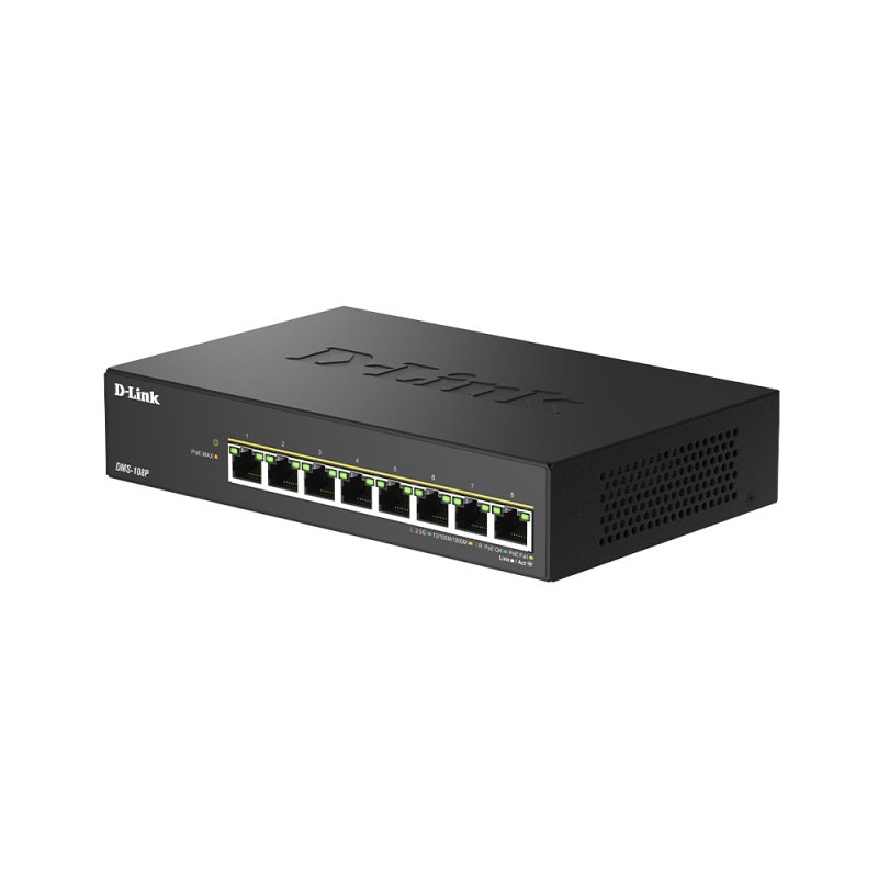 D-Link DMS-108P/E commutateur réseau Non-géré 2.5G Ethernet (100/1000/2500) Connexion Ethernet, supportant