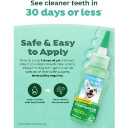 Tropiclean Fresh Breath Dog Teeth Cleaning Gel - No Brushing Dental Care
