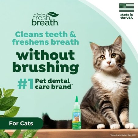Tropiclean Fresh Breath Oral Care Gel for Cats 59ml