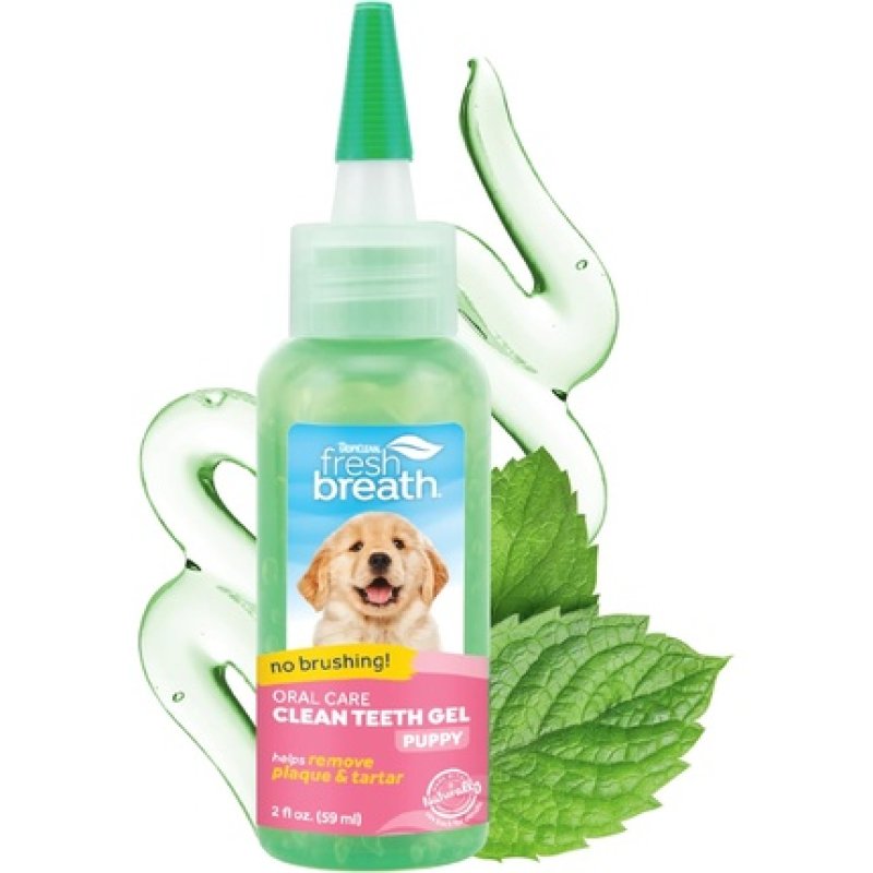 Tropiclean Fresh Breath Puppy Teeth Cleaning Gel - No Brushing Dental Care