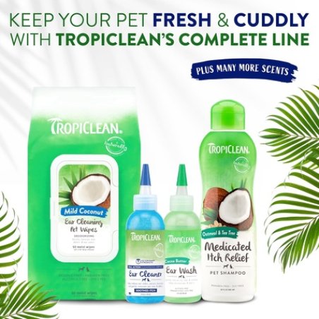 Tropiclean Dog Ear Cleaner Grooming Supplies Dual Action Ear Cleaning Solution