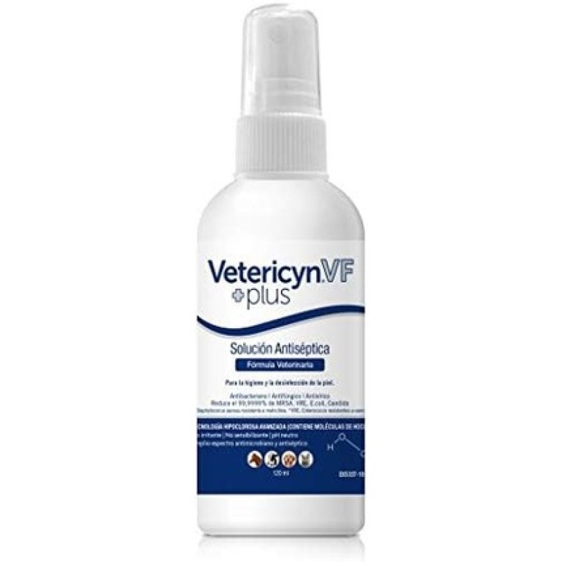 Ecuphar Esteve Vetericyn VF Plus Antiseptic Solution 120ml 120g