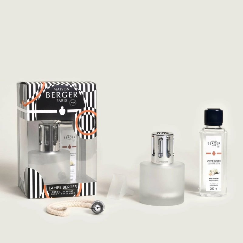 Maison Berger Paris Gift Set Catalytic Lamp Illusion Frosted 250 Ml Refill Black Angelika 250 Ml