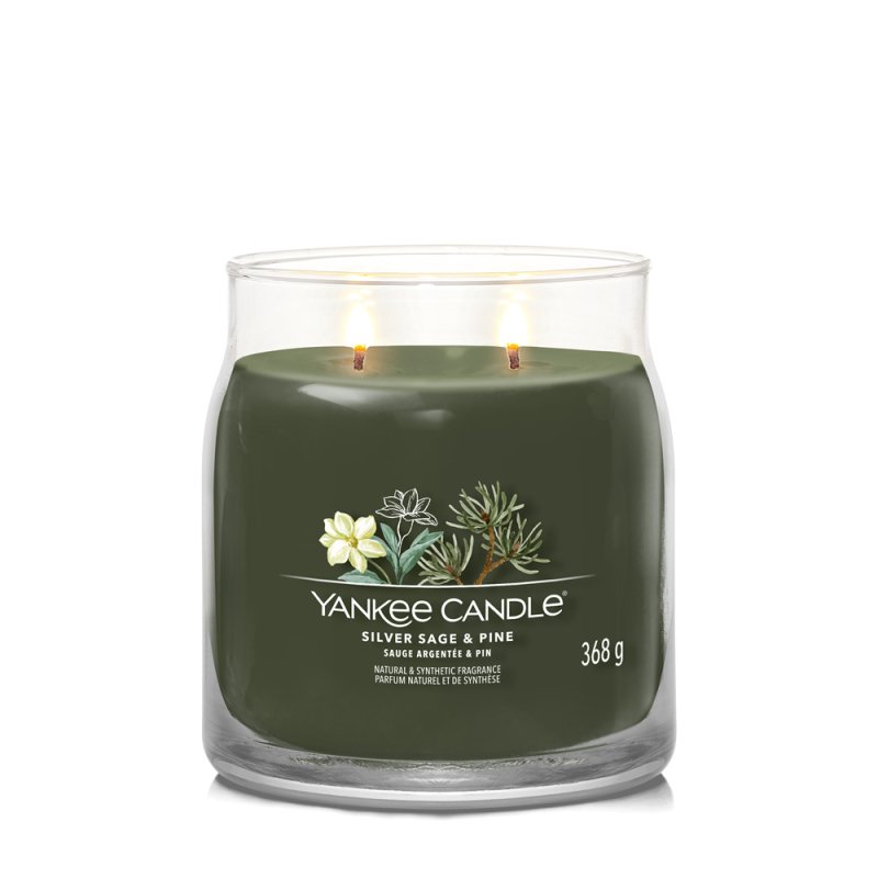 Yankee Candle Silver Sage & Pine bougie en cire Cylindre Vert 1 pièce(s)