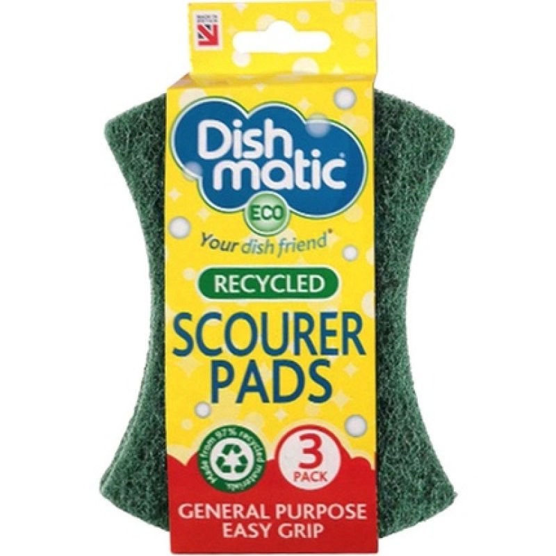 Dishmatic Recycled Scouring Pads Coarse