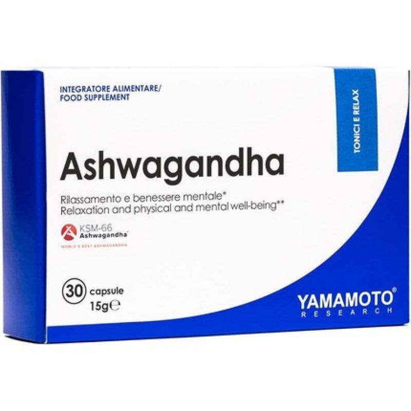 Yamamoto Research Ashwagandha KSM-66 Food Supplement 30 Capsules 600mg