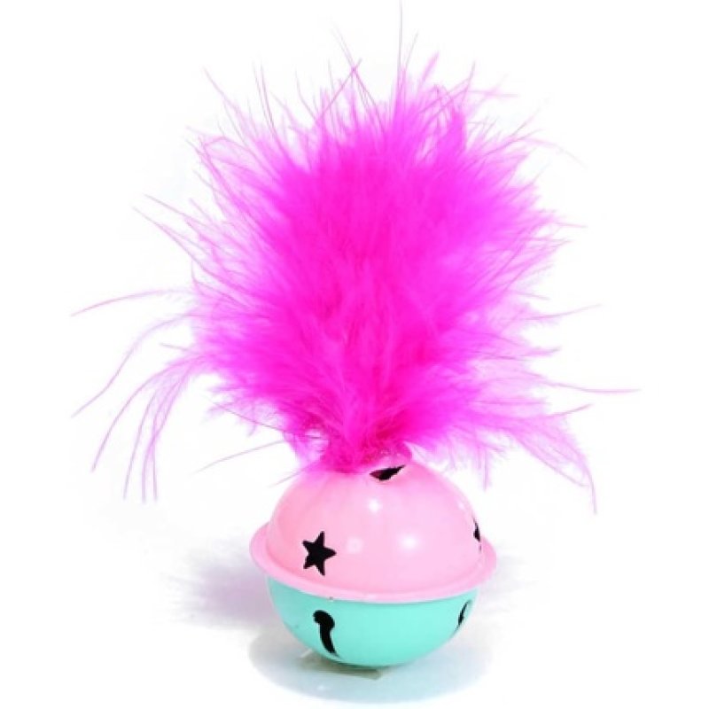 Cascabel with Pink Feather Duster 10 x 3.8 cm