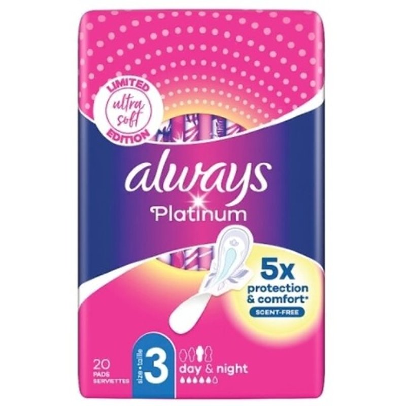 Always Platinum Day & Night Long Sanitary Pads