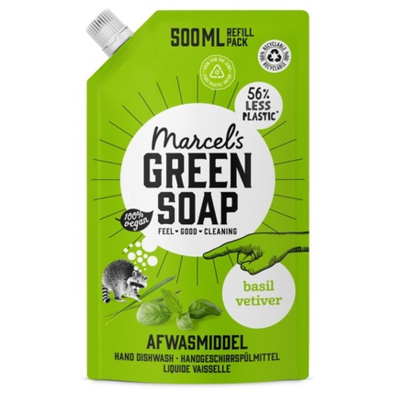 Marcel's Green Soap Cleaning Product Basil & Vetiver Grass Refill