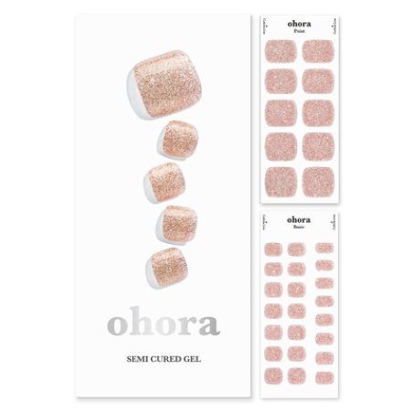 ohora Semi-Cured Gel Pedicure Strips 34pcs P Diamond