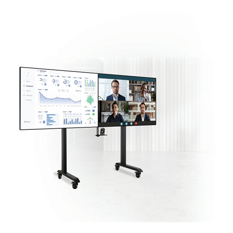 B-Tech SYSTEM X - XL Twin Screen VC Trolley (VESA 600 x 800)