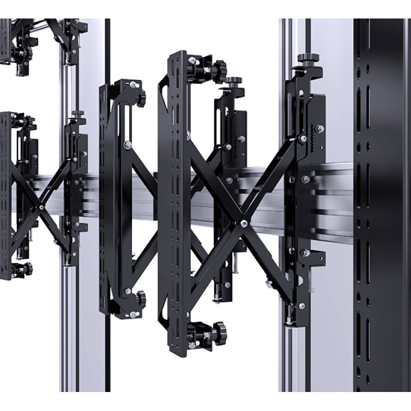B-Tech SYSTEM X - 2 x 2 Universal Bolt-Down Videowall Mounting System with Micro-Adjustment for 46-60" screens