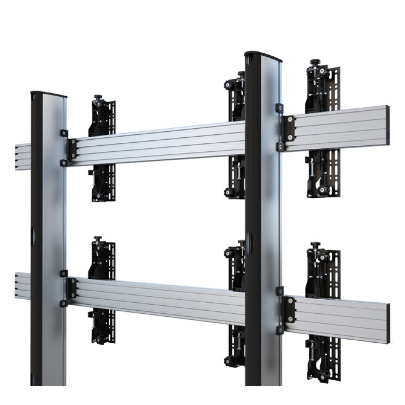B-Tech SYSTEM X - 2 x 2 Universal Bolt-Down Videowall Mounting System with Micro-Adjustment for 46-60" screens