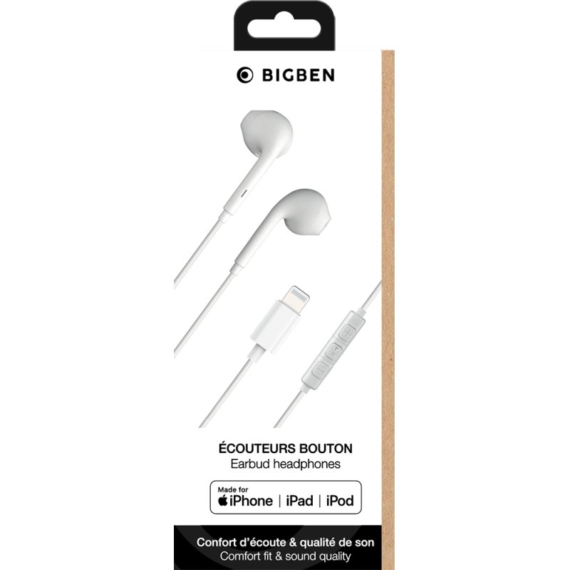 Bigben Connected KPBOUTONMFIRW headphones/headset White