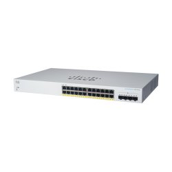 Cisco CBS220-24P-4G Managed L2 Gigabit Ethernet (10/100/1000) Power over Ethernet (PoE) 1U White