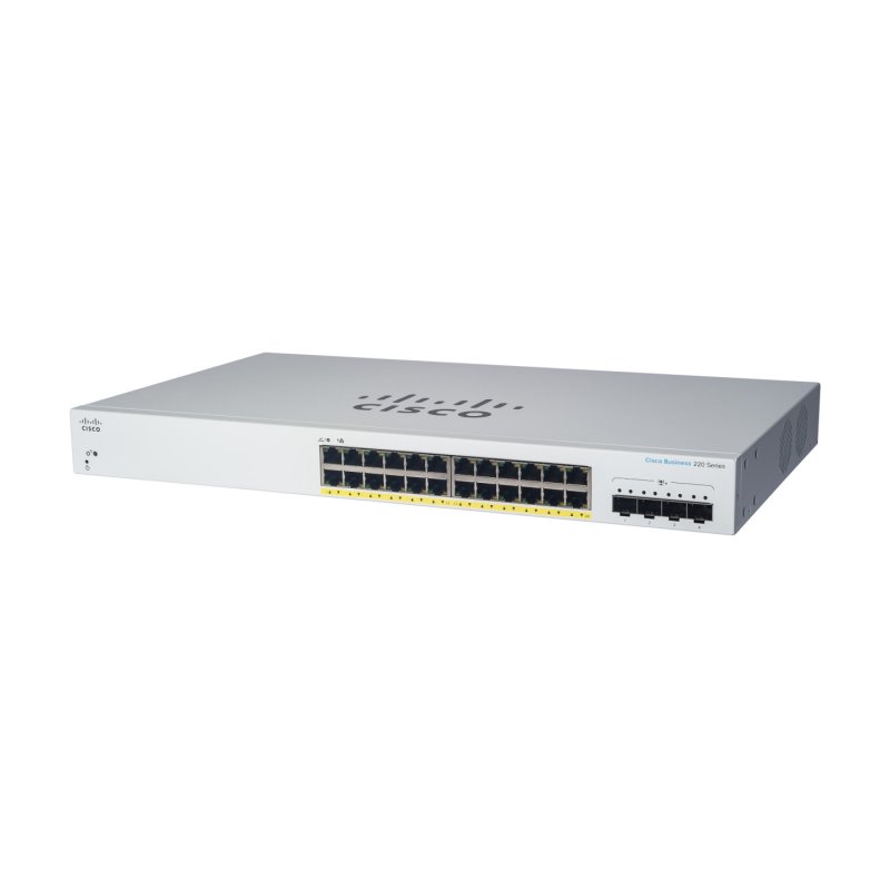 Cisco CBS220-24P-4G Géré L2 Gigabit Ethernet (10/100/1000) Connexion Ethernet, supportant l'alimentation via ce port