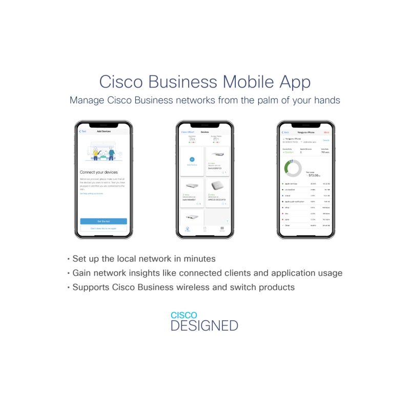 Cisco CBS220-24P-4G Managed L2 Gigabit Ethernet (10/100/1000) Power over Ethernet (PoE) 1U White