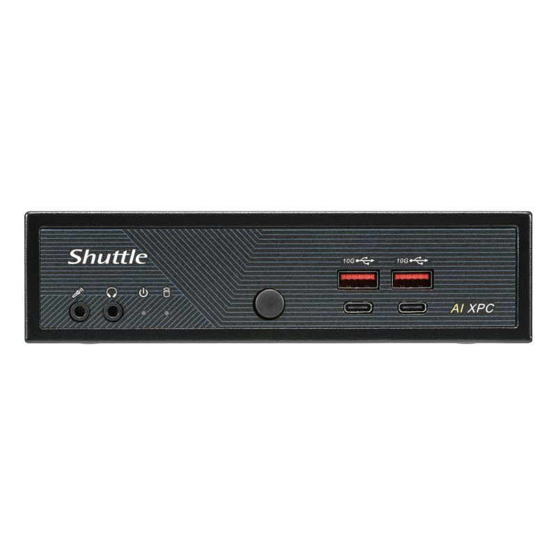Shuttle Slim AI PC DN11H9 Intel Core Ultra 9 185H, Intel Arc graphics, 2xHDMI, 2x DP, 4x 2.5 Gbit LAN, VESA, 24/7