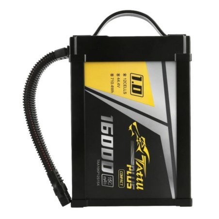 Tattu Plus 1.0 Compact version 16000mAh 12S 15C 44.4V Lipo battery pack with XT90-S Plug