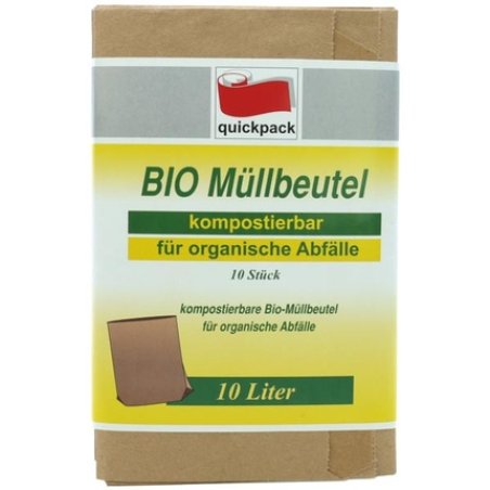 Quickpack Garbage Bags Organic Waste Paper 10l 10 Pieces