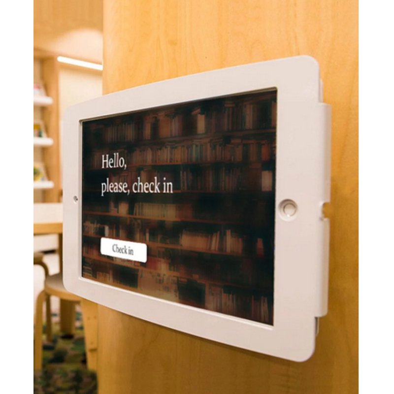 Compulocks iPad mini 8.3" Space Enclosure Medical Rolling Cart Extended White