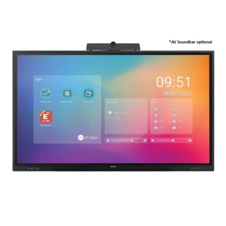Sharp PN-LC862 Digital signage flat panel 2.18 m (86") LCD Wi-Fi 450 cd/m² 4K Ultra HD Black Touchscreen Built-in