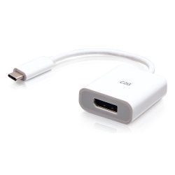 C2G USB-C to DisplayPort Adapter Converter - 4K 60Hz - White