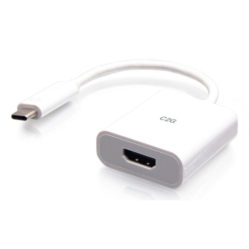 C2G Convertisseur adaptateur audio/vidéo USB-C vers HDMI - 4K 60 Hz - Blanc