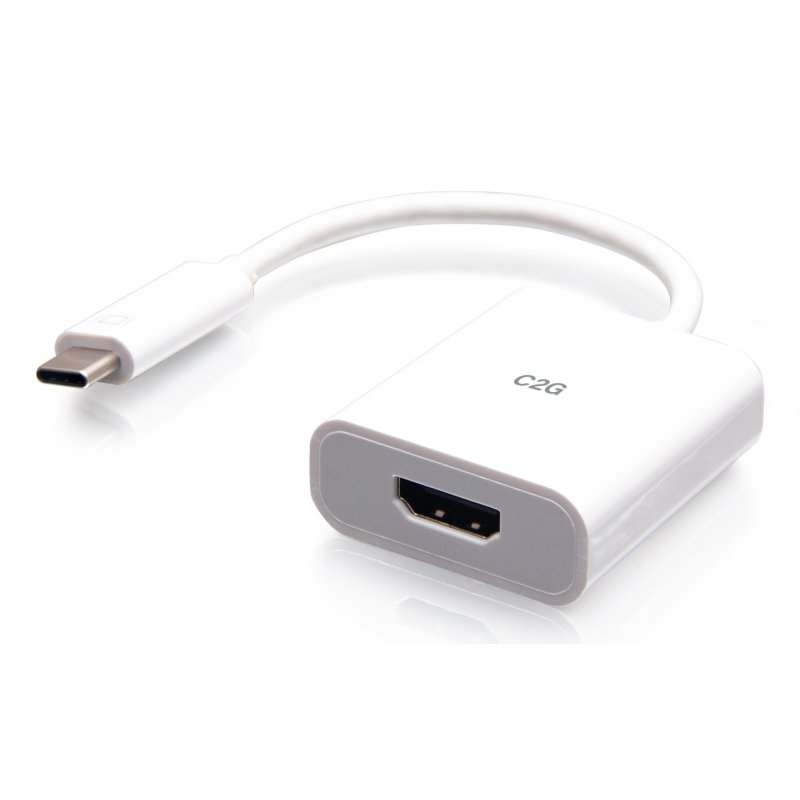 C2G USB-C to HDMI Audio/Video Adapter Converter - 4K 60Hz - White