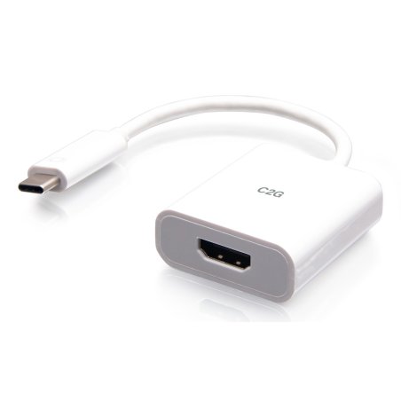 C2G USB-C to HDMI Audio/Video Adapter Converter - 4K 60Hz - White