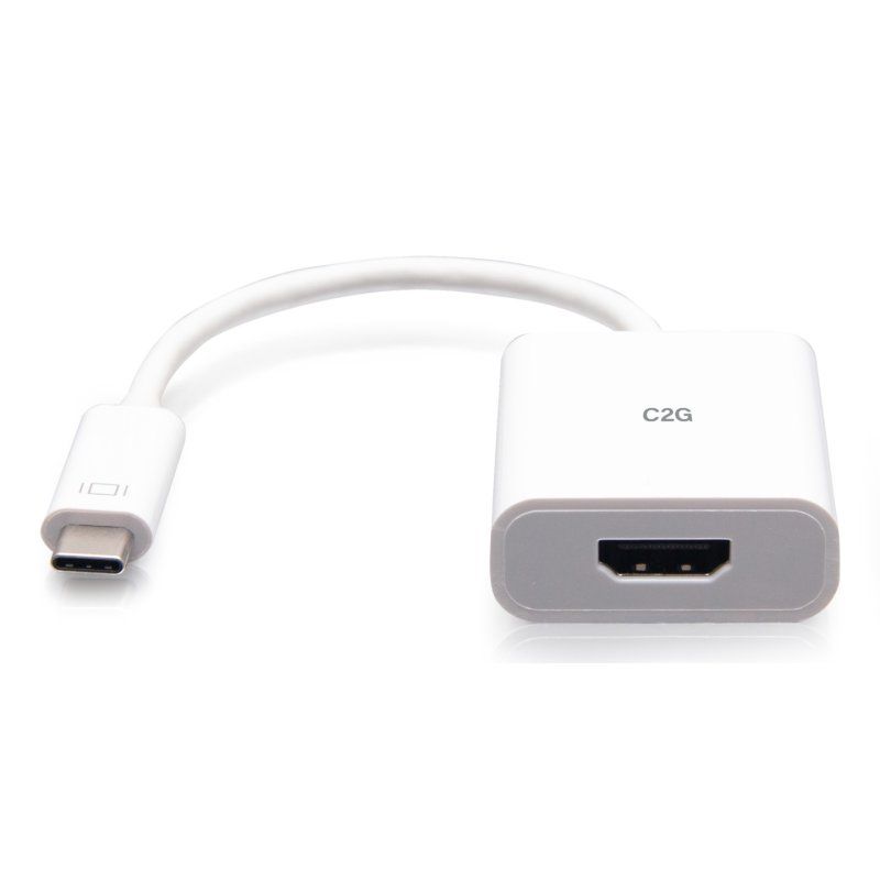 C2G Convertisseur adaptateur audio/vidéo USB-C vers HDMI - 4K 60 Hz - Blanc