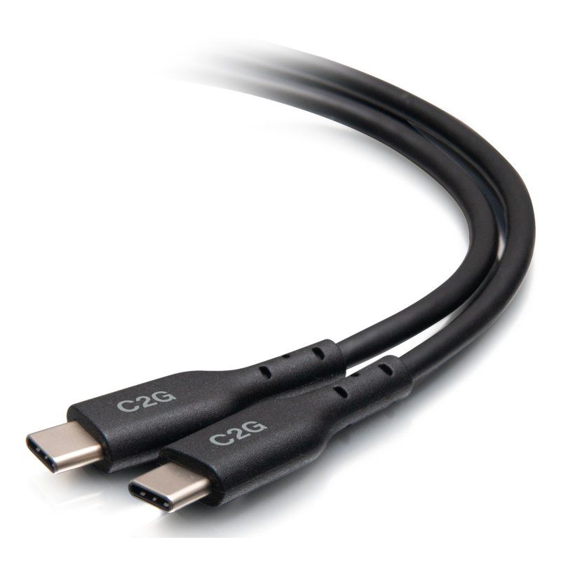 C2G 0.5m USB-C Male to USB-C Male Cable (20V 5A) - USB 2.0 (480Mbps)