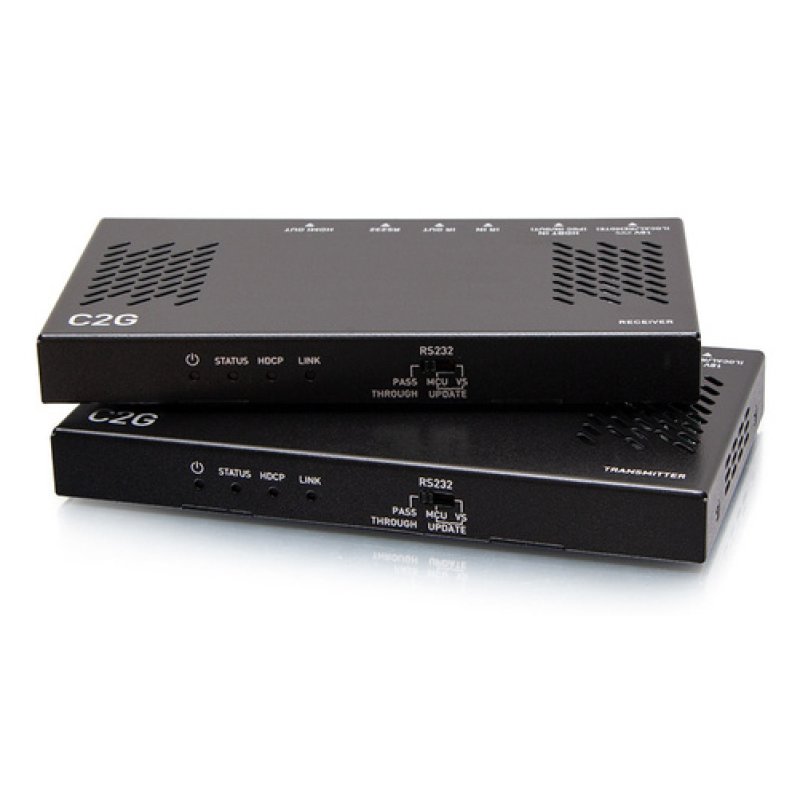 C2G HDMI HDBaseT RS232 and IR over Cat Extender Box Transmitter to Box Receiver (18Gbps) - 4K 60Hz