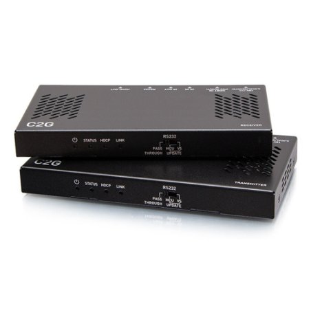 C2G HDMI HDBaseT RS232 and IR over Cat Extender Box Transmitter to Box Receiver (18Gbps) - 4K 60Hz