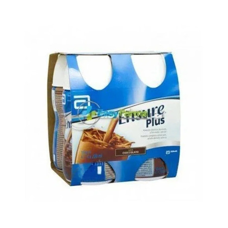 Abbott Ensure Plus Highcalorie Nutritional Supplement Chocolate Flavor 4x220 Ml
