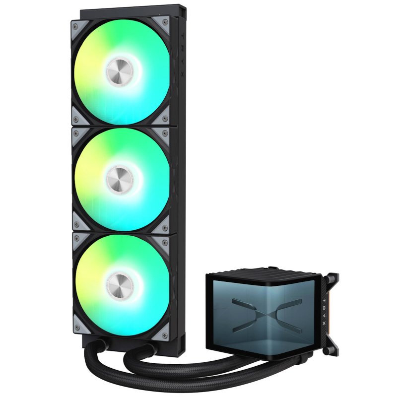 TRYX PANORAMA 360 ARGB AiO Wasserkühlung, 3D-AMOLED-Display - 360mm, schwarz